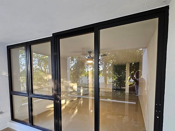 View from balcony to living room