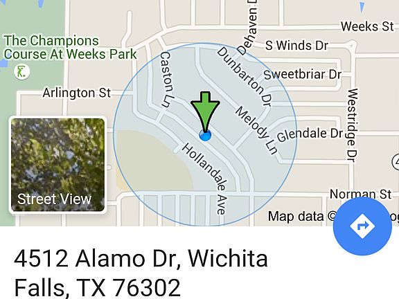 Blocks from Champions Golf Course