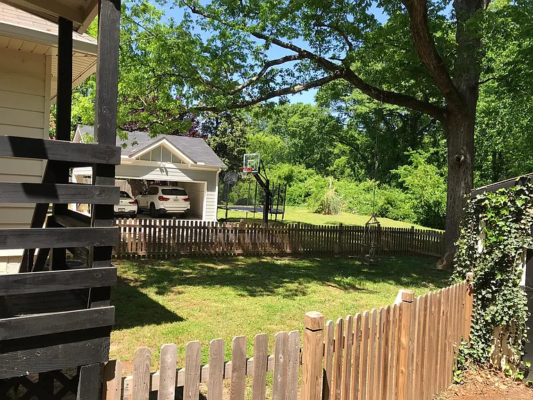 Fenced-in backyards (unfortunately large Oak tree had to be removed)