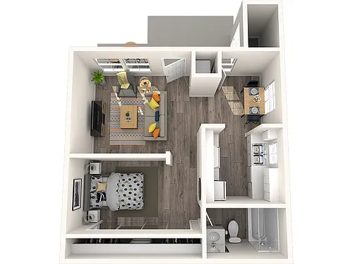 Floor plan Saguaro - Junior One Bedroom