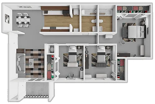 Floor plan 3 Bedroom 2 Bath