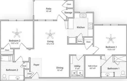 AFWC2 | 2x2 | 1260 sq ft AFWC2 | 2x2 | 1260 sq ft