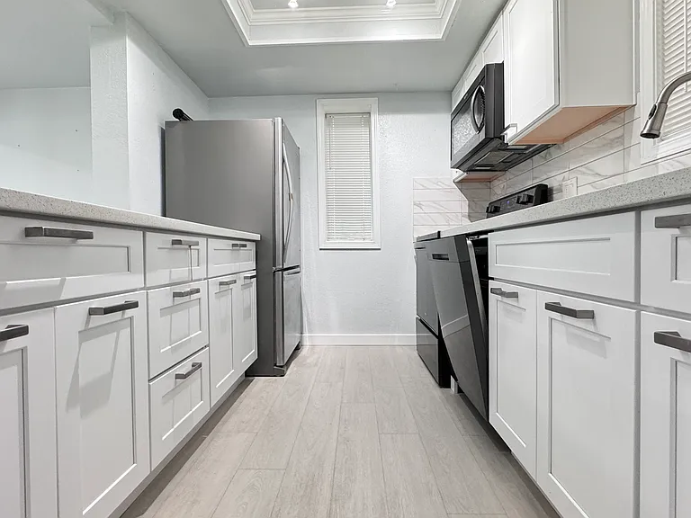 Recently remodeled kitchen, with new stainless steel, Whirlpool and Samsung appliances