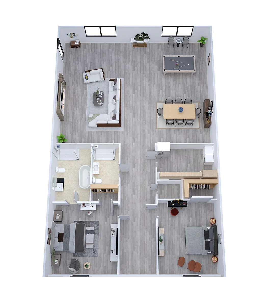 Floor plan B2 2X2