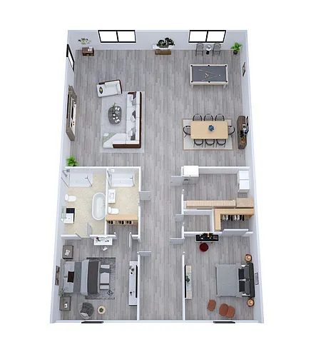Floor plan B2 2X2