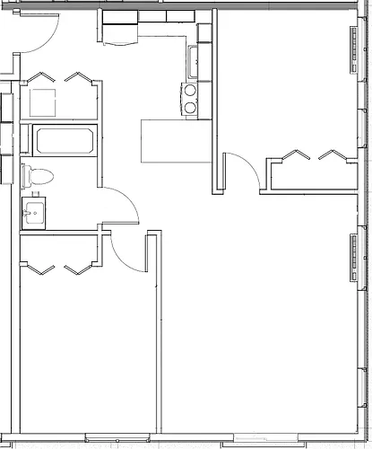 Floor plan Two Bedroom