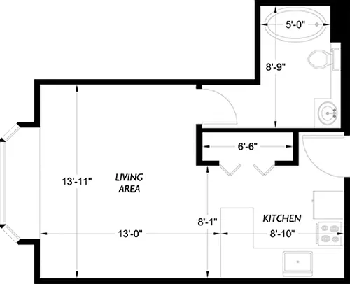 Floor plan Studio D