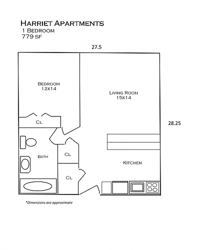 Floor plan 1 Bedroom