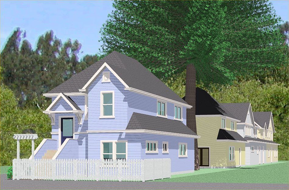 Future town houses (front)