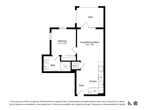 Floor plan 1x1A
