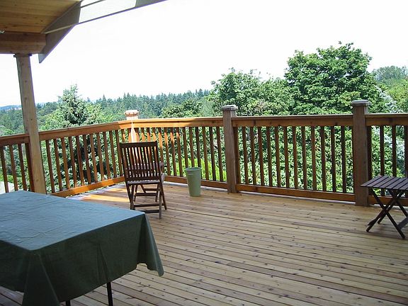 View off covered deck