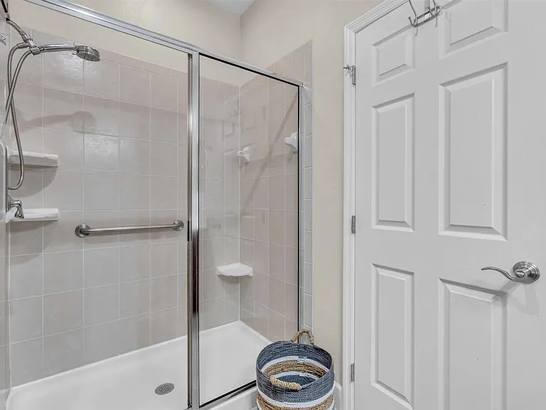 Walk-in Shower with sliding glass door