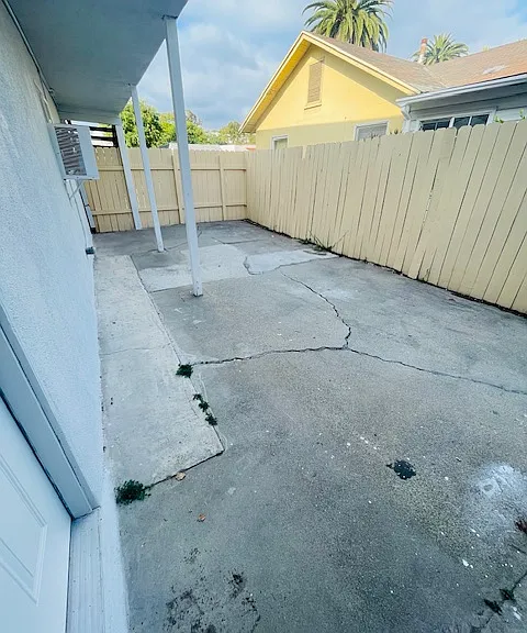 Private back patio