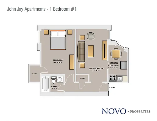 Floor plan One Bedroom