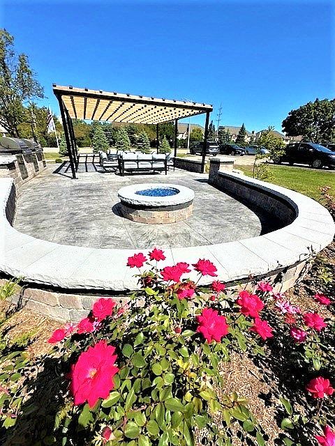 Grilling And Fire Pit Area
