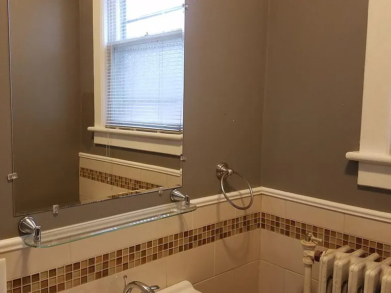 Awesome tile work and vanity
