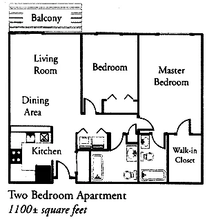 Floor plan Phase II two bedroom