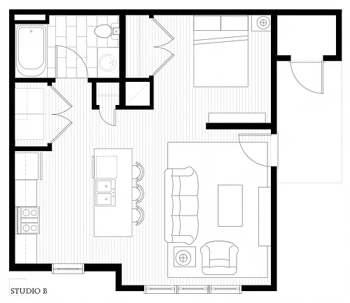 Floor plan Crest Studio A