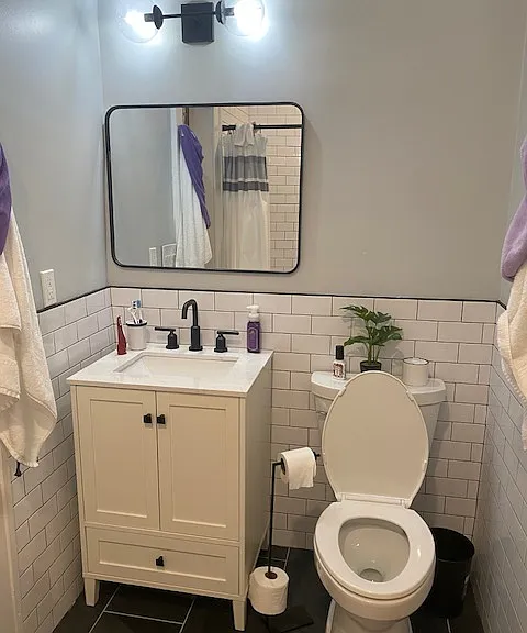 New fixtures, tile and lighting