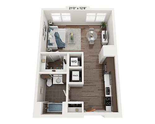 Floor plan Studio E1