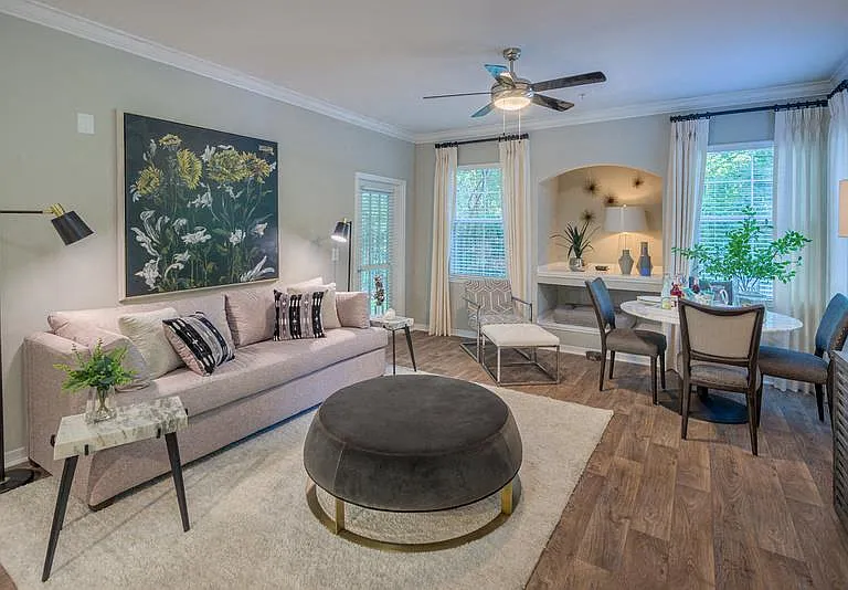 Furnished model living room