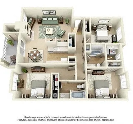 Floor plan 3 X 2