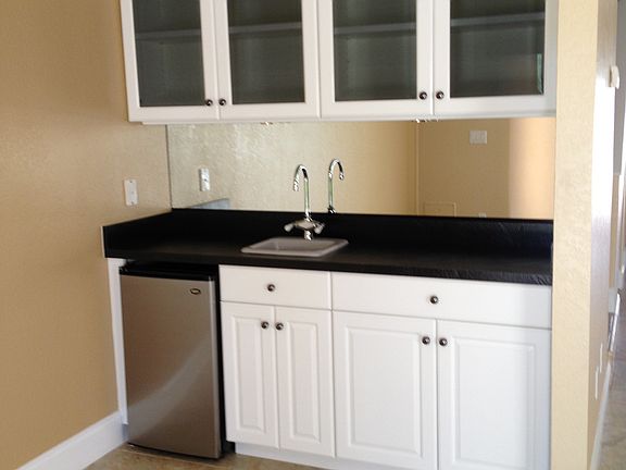 wet bar in living room