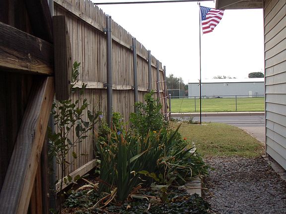North side, toward street