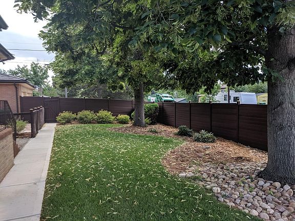 Lawn on side of house