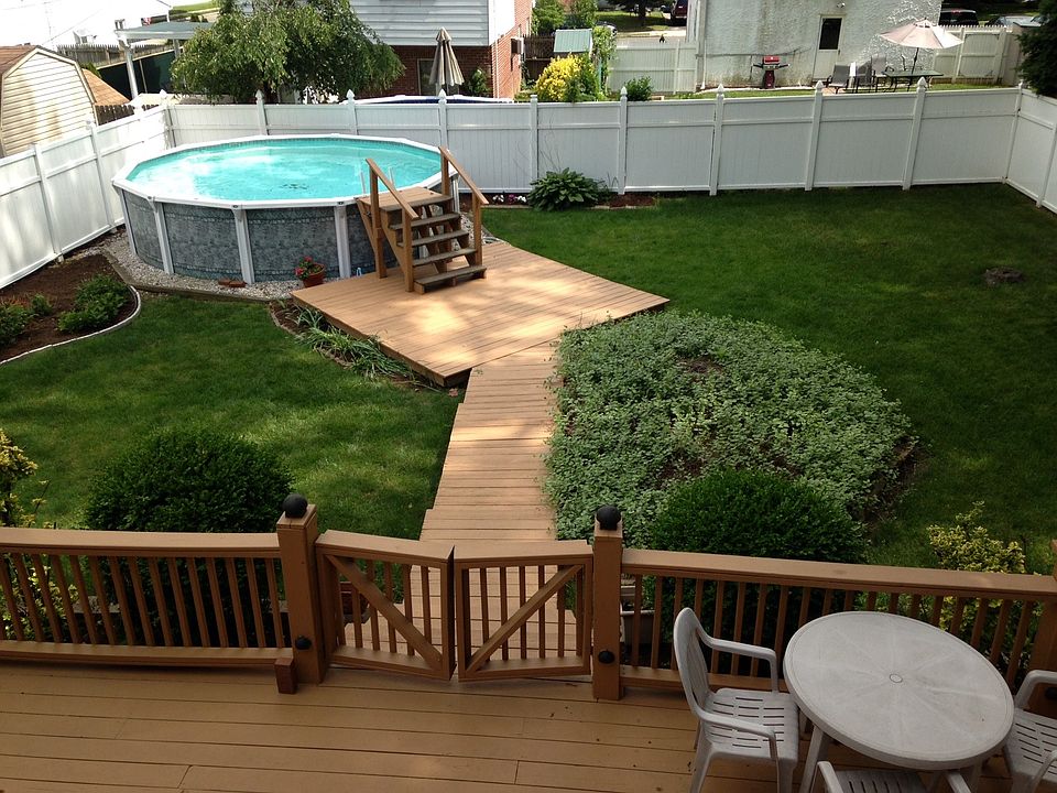 Backyard with pool
