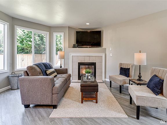 Open Concept Living Room with Gas Fireplace