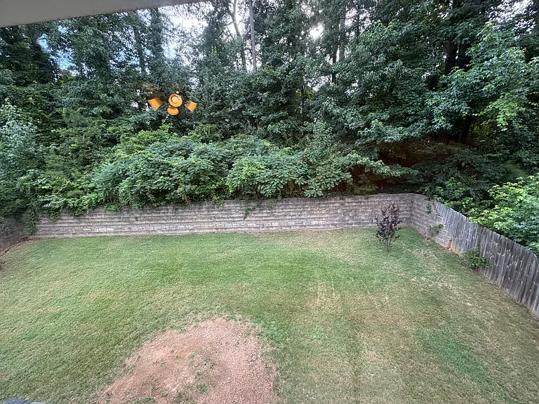 private backyard view from master bedroom