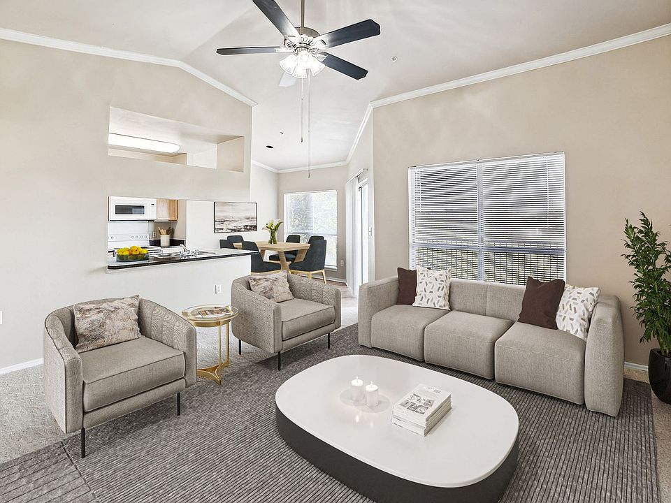 Living Room with Ceiling Fan