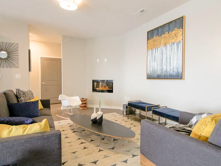 Select layouts include a modern fireplace for cozy nights and extra warmth.