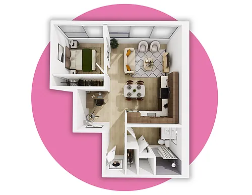 Floor plan 1 Bedroom