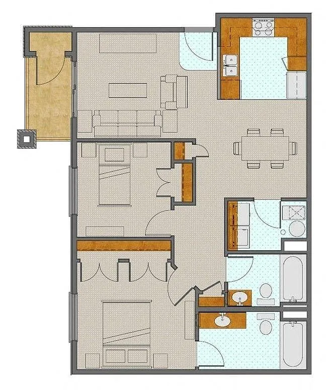 Floor plan The Monument (B1)