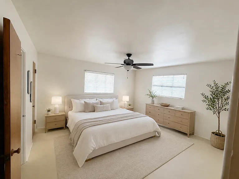 Master bedroom. Big enough for Cal King Size bed. Plus, a walk in closet, his/hers.