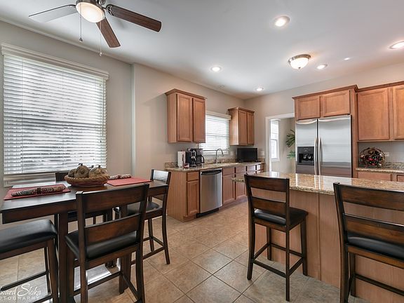 Tons of natural light in the eat-in kitchen