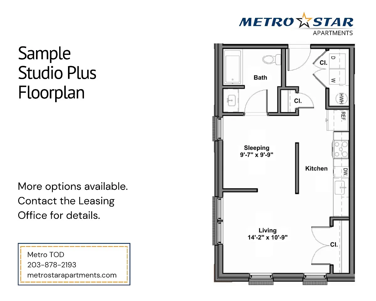 Floor plan Studio Plus