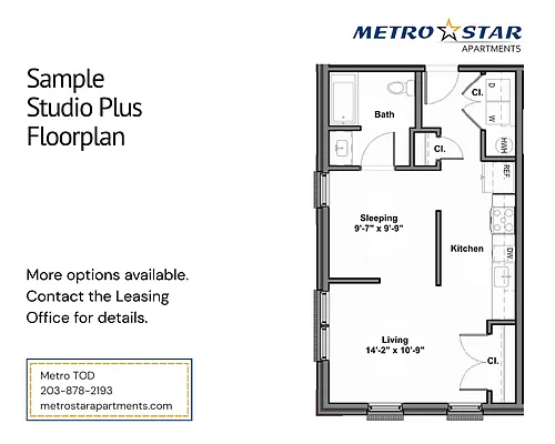 Floor plan Studio Plus