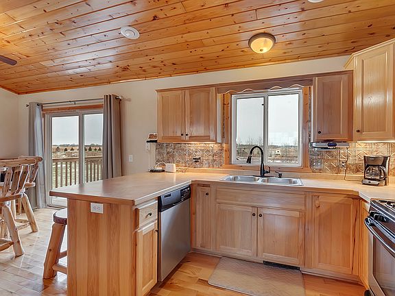 Knotty pine ceilings