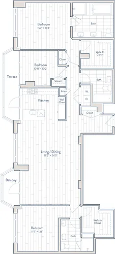 Floor plan 3 Bed/3 Bath-G3-a