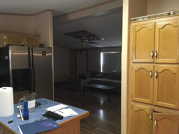 Kitchen into living room 