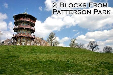 Patterson Park 2 Blocks Away