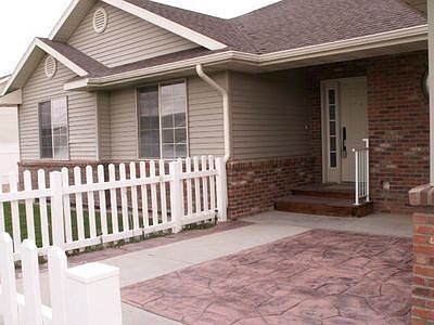 Sheltered front porch