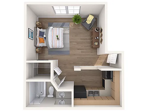 Floor plan 0B Studio