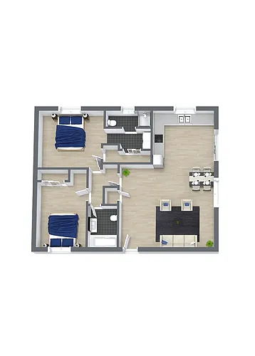 Floor plan Two Bedroom