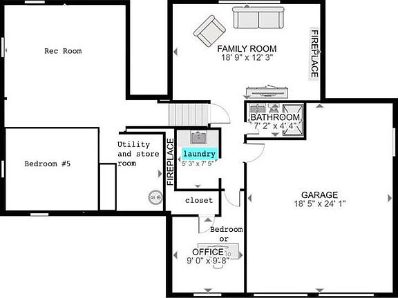 Above ground lower level of garage and basement. Big home!
