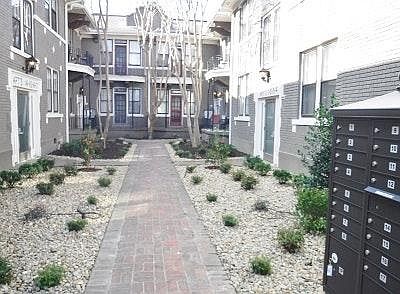 Gated Courtyard with Pet Stations