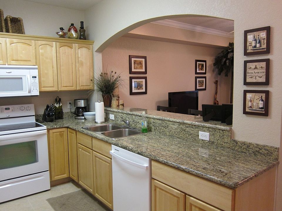 Kitchen with granite countertops